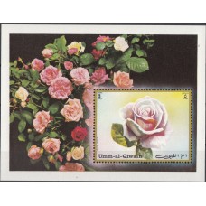 Флора Умм Аль Кивайн 1972, Цветы Розы, блок Mi: 56