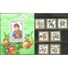 Флора Монголия 1987, Фрукты и ягоды, полная серия