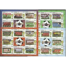 Футбол Либерия 2002, ЧМ Япония Корея-2002, полная серия в малых листах (редкий)