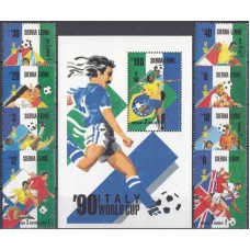 Футбол Сьерра Леоне 1989, ЧМ Италия-90, серия 6 марок 1 блок