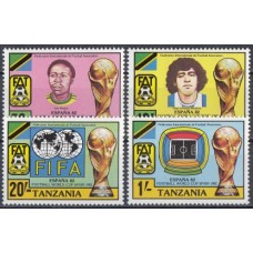 Футбол Танзания 1982, ЧМ Испания-82 серия 4 марки Mi: 197-200