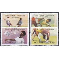 Футбол Уганда 1986, ЧМ Мексика-86 серия 4 марки