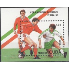 Футбол Куба 1989, ЧМ Италия-90 блок Mi: 114