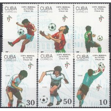 Футбол Куба 1990, ЧМ Италия-90 серия 6 марок