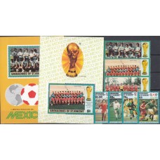 Футбол Гренадины Сент Винсент 1986, ЧМ Мексика-86, серия 2 блока 7 марок
