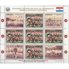 Футбол Парагвай 1986, ЧМ Мексика-86 малый лист марки Mi: 3983