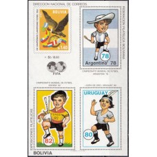 Футбол Боливия 1980, ЧМ Аргентина-78 блок 694 без перфорации