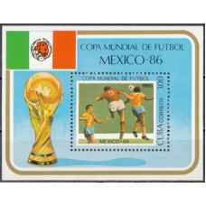 Футбол Куба 1985, ЧМ Мексика-86 блок Mi: 88