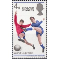 Футбол Великобритания 1966, ЧМ Англия-66 марка Mi: 429 надпечатка АНГЛИЯ ПОБЕДИТЕЛЬ