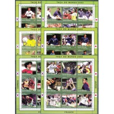 Футбол Гвинея Биссау 2001, ЧМ Корея Япония-2002 полная серия (6 малых листов и 5 блоков) с зубцами