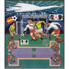 Футбол Ливия 1985, ЧМ Мексика-86 блок Mi: 98 В без зубцов