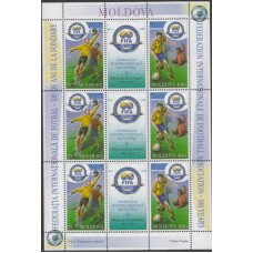 Футбол Молдова 2004, ФИФА 100-лет малый лист Mi: 492-493 