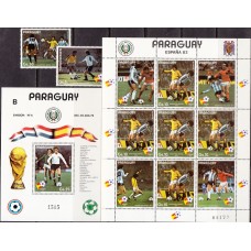 Футбол Парагвай 1982, ЧМ Испания-82, полная серия с малым листом
