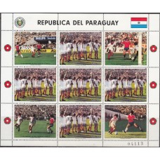 Футбол Парагвай 1986, ЧМ Мексика-86 малый лист марки Mi: 3998