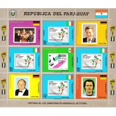 Футбол Парагвай 1988, ЧМ Италия-90 малый лист марки Mi: 4272