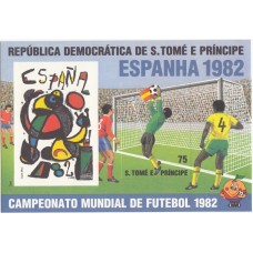 Футбол Сан Томе и Принсипе 1982, ЧМ Испания-82, 1 блок картон Mi 89