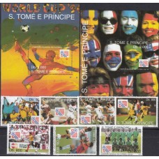 Футбол Сан Томе и Принсипе 1993, ЧМ США-94 серия 7 марок 2 блока Mi: 303-304