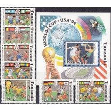 Футбол Танзания 1994, ЧМ США-94 серия 7 марок 1 блок