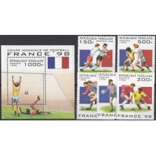 Футбол Того 1996, ЧМ Франция-98, серия 5 марок 1 блок
