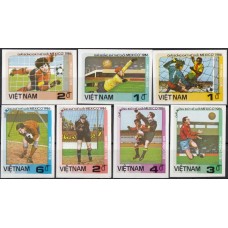 Футбол Вьетнам 1985, ЧМ Мексика-86 Футбольные вратари, серия 7 марок без зубцов