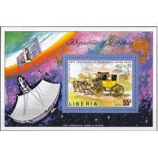 История почты Либерия 1974, Почтовая карета Космические спутники связи, блок Mi: 70A