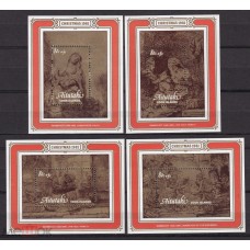 Живопись Аитутаки 1981, Рембрандт Мадонна Рождество, серия 4 люкс-блока