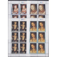 Живопись Антигуа и Барбуда 2003, Лукас Кранах серия 4 марки в малых листах