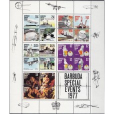 Живопись Барбуда 1977, Авиация Космос Воздухоплавание Геральдика, малый лист (редкий)