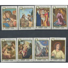 Живопись Аджман 1969, Мадонна, Рождество Библейские сюжеты, серия 8 марок