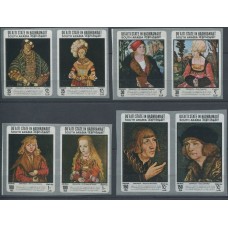 Живопись Аден Куаити Хадрамат 1967, Лукас Кранах, серия 8 марок без зубцов