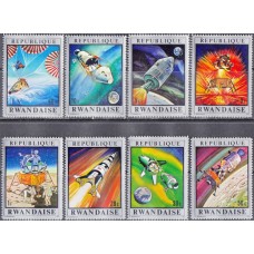 Космос Руанда 1973, Космические корабли и станции, серия 8 марок Mi: 414-421