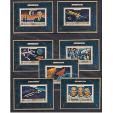 Космос Манама, Аполлон 16 серия 7 люкс-блоков (гашеная)