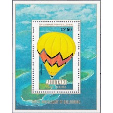 Воздухоплавание Аитутаки 1983, Воздушный шар, блок Mi: 43