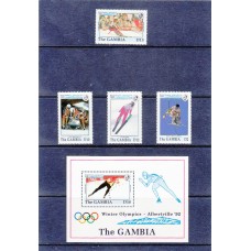 Олимпиада Гамбия 1992, Албервиль серия 4 марки + 1 блок