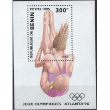 Олимпиада Бенин 1995, Атланта-96 Прыжки в воду, блок Mi: 8A