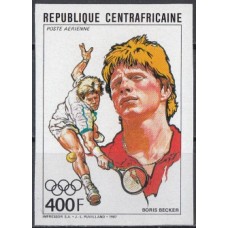Олимпиада ЦАР 1988, Сеул-88 Теннис Борис Беккер, марка Mi: 3110 без зубцов
