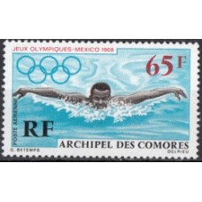 Олимпиада Коморские острова 1968, Мексика-68 Плавание, марка Mi: 92A