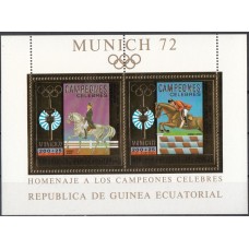 Олимпиада Экваториальная Гвинея 1972, Мюнхен-72 Конный спорт блок Mi: 29A с зубцами