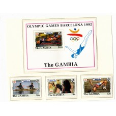 Олимпиада Гамбия 1992, Барселона-92, 3 марки 1 блок