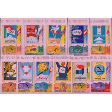 Олимпиада Экваториальная Гвинея 1975, Инсбрук-76 Плакаты, серия 11 марок без зубцов
