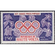 Олимпиада Верхняя Вольта 1971, Предолимпийский год Саппоро-72 Мюнхен-72, марка Mi: 332 (редкая)
