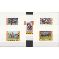 Олимпиада Либерия 1976, Монреаль-76 Конный спорт, полная серия в люкс-блоках без зубцов