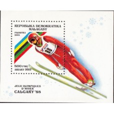 Олимпиада Мадагаскар 1988, Калгари-88 Прыжки с трамплина, блок Mi: 76