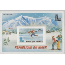 Олимпиада Нигер 1979, Лейк-Плэсид-80 Лыжный спорт, блок Mi: 26В без зубцов