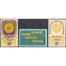 Олимпиада Восточноафриканское Сообщество 1964, Токио-64 серия 3 марки(не полная) Mi: 132-134