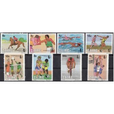 Олимпиада Заир Конго 1985, OLIMPHILA-85 олимпийская фил-выставка, полная серия 8 марок (редкая)