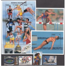 Олимпиада Антигуа и Барбуда 1996, Атланта-96 серия 4 марки 2 блока 1 малый лист