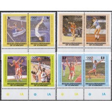 Олимпиада Бекия Гренадины Сент Винсент 1984, Лос Анджелес-84 серия 8 марок с зубцами