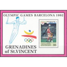 Олимпиада Гренадины Сент Винсент 1992, Барселона-92, блок Футбол (образец)