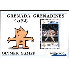 Олимпиада Гренада Гренадины 1992, Барселона-92 Бейсбол Талисман Игр КОБИ, блок Mi: 238